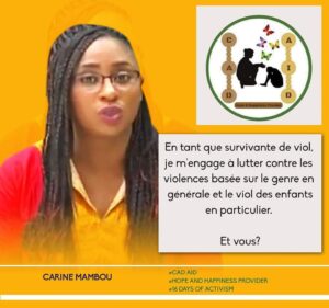 CARINE MAMBOU SGBV 16 DAYS OF ACTIVISM